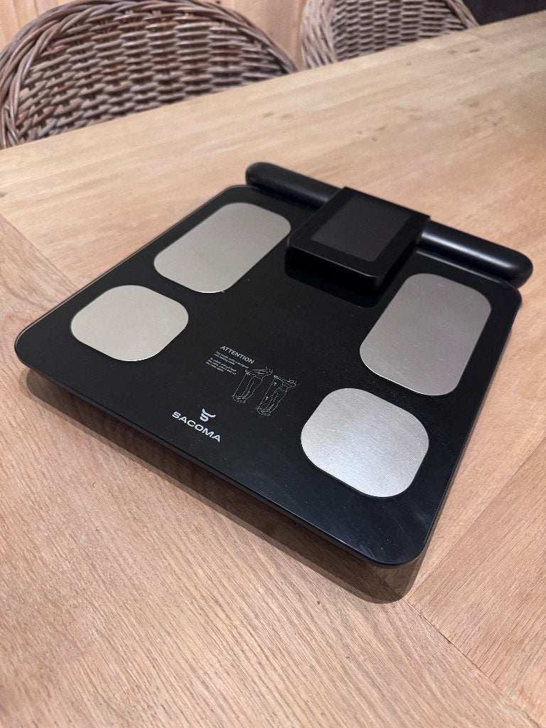Sacoma Ultra slimme weegschaal met lichaamsanalyse en app, Electroménager, Balances, 100 kg ou plus, Enlèvement ou Envoi, 1 à 500 grammes