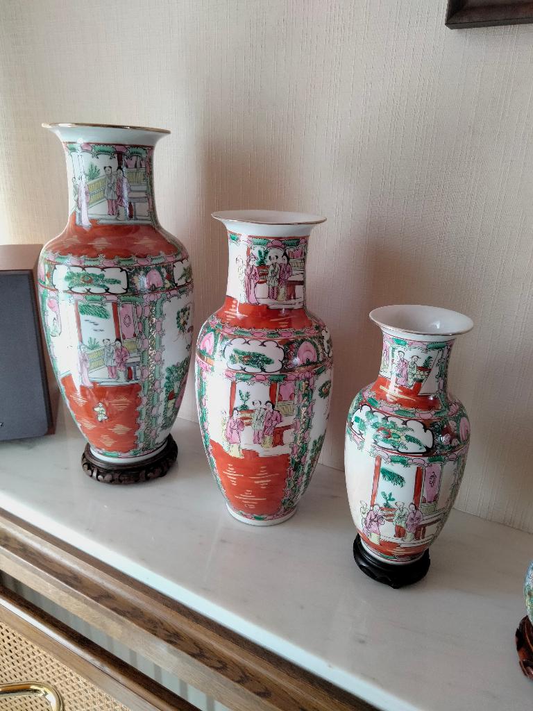 Chinese vazen, Huis en Inrichting, Woonaccessoires | Vazen, Ophalen, Gebruikt, Rood