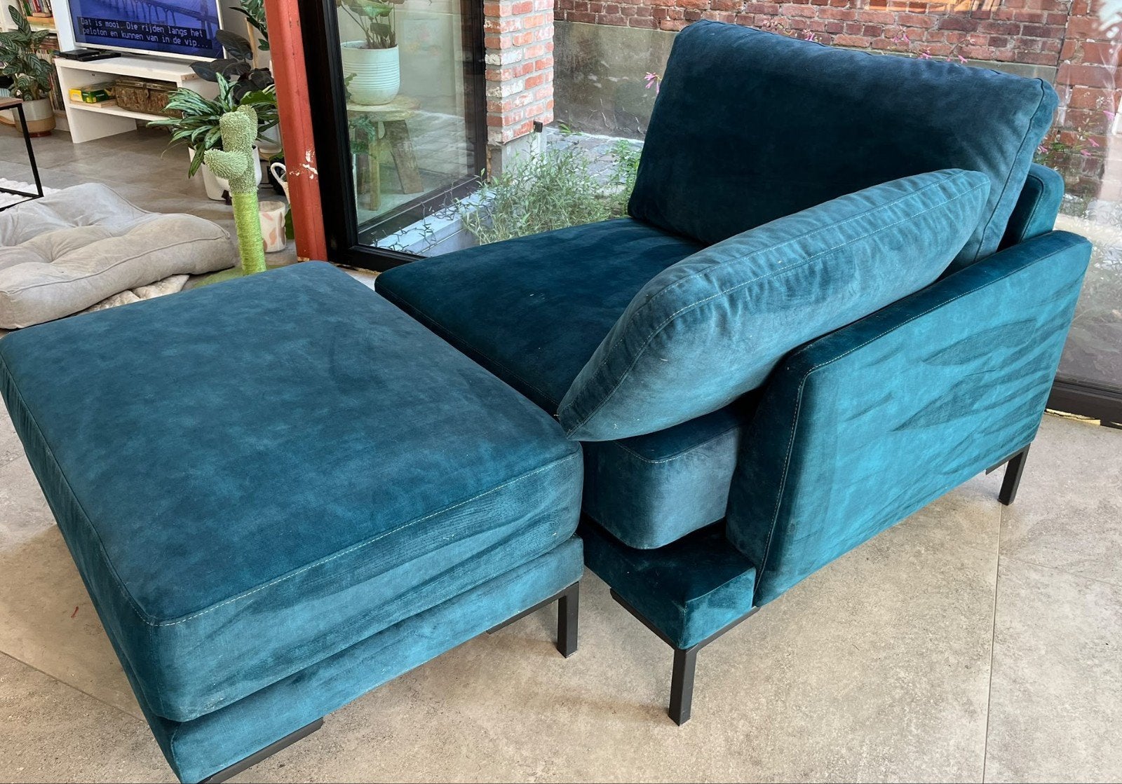 fauteuil met voetenbank, Ophalen, Eenpersoons, 100 tot 125 cm, Strak, moderne kleur