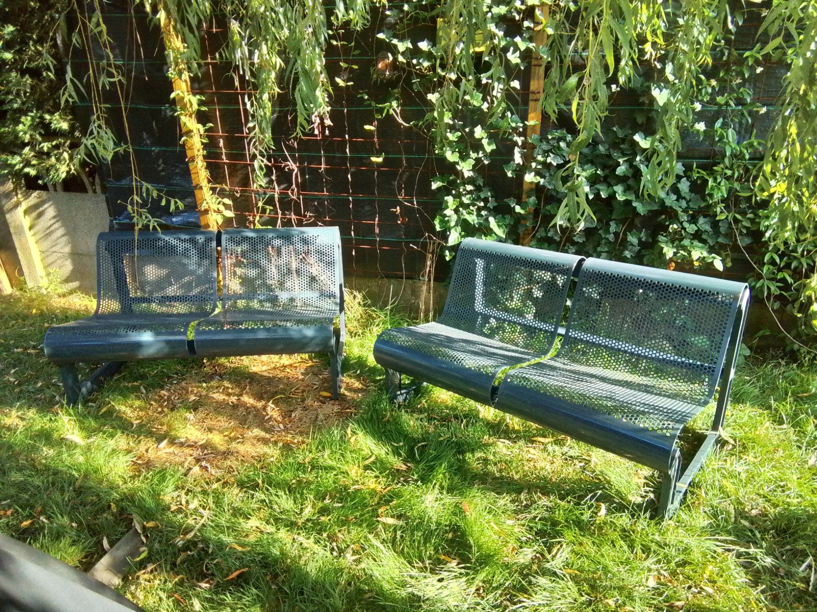 2 prachtige tuinbanken, Jardin & Terrasse, Bancs de jardin, Enlèvement, Métal