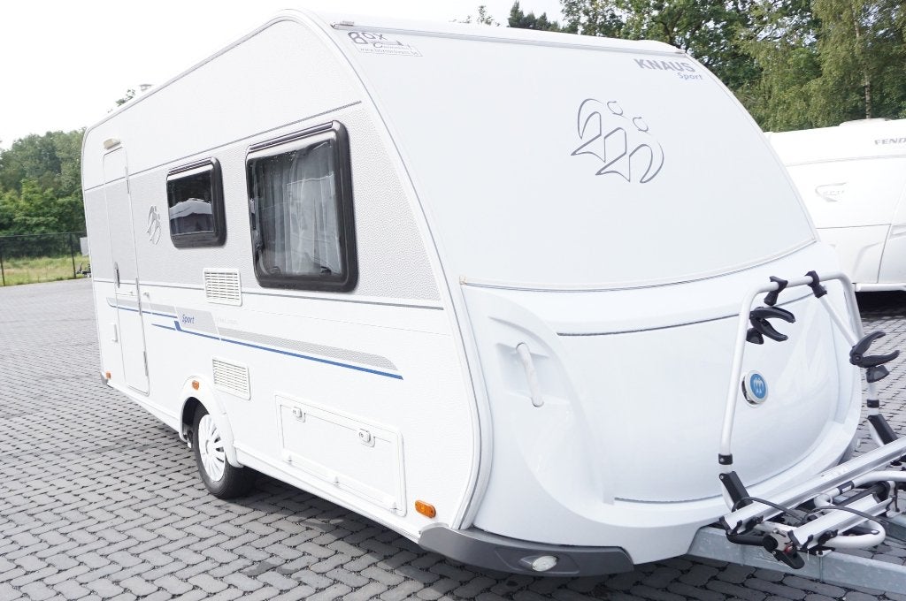 Nette 4pers.Knaus met mover, voortent, fietsrek, MTM 1300kg, Mover, Bedrijf, Treinzit, Dwarsbed