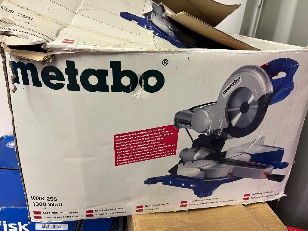 Afkortzaag Metabo KGS 255, Doe-het-zelf en Bouw, Gereedschap | Zaagmachines, Ophalen, Zo goed als nieuw, Afkortzaag, Metabo