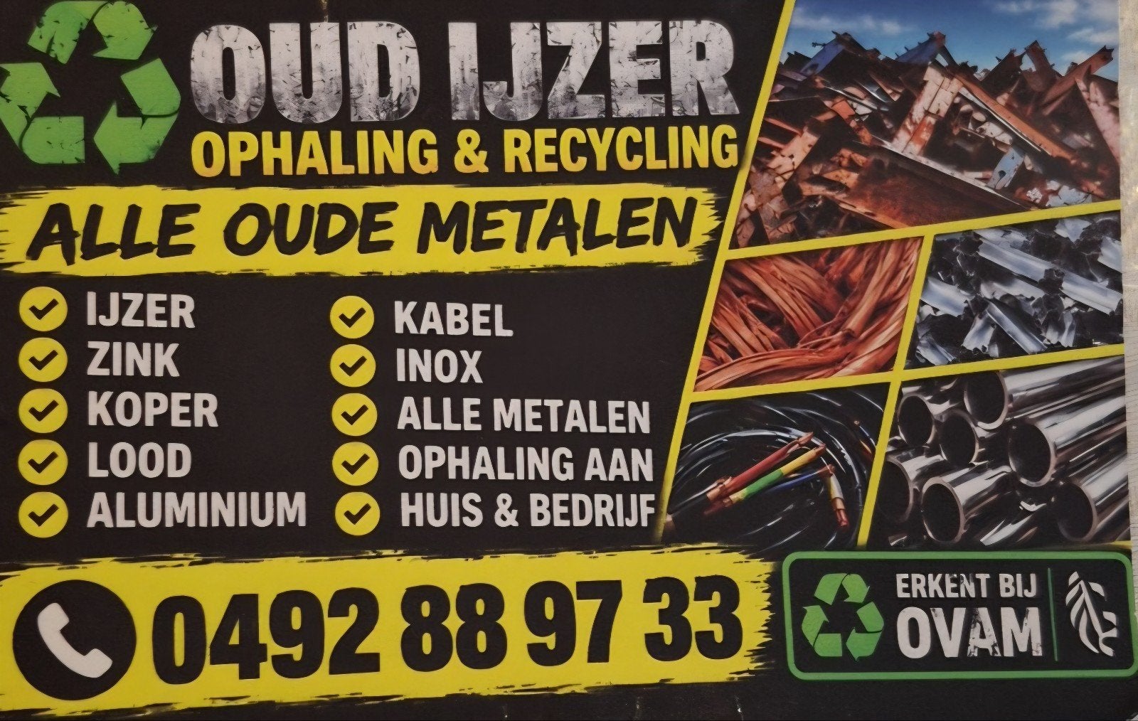 ‼️GRATIS OPHALING OUD IJZER EN OUDE METALEN  ‼️, Enlèvement, Autres métaux