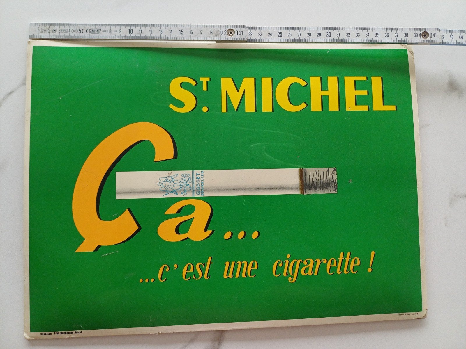 Reclame St. Michel Cigarette, Collections, Enlèvement ou Envoi