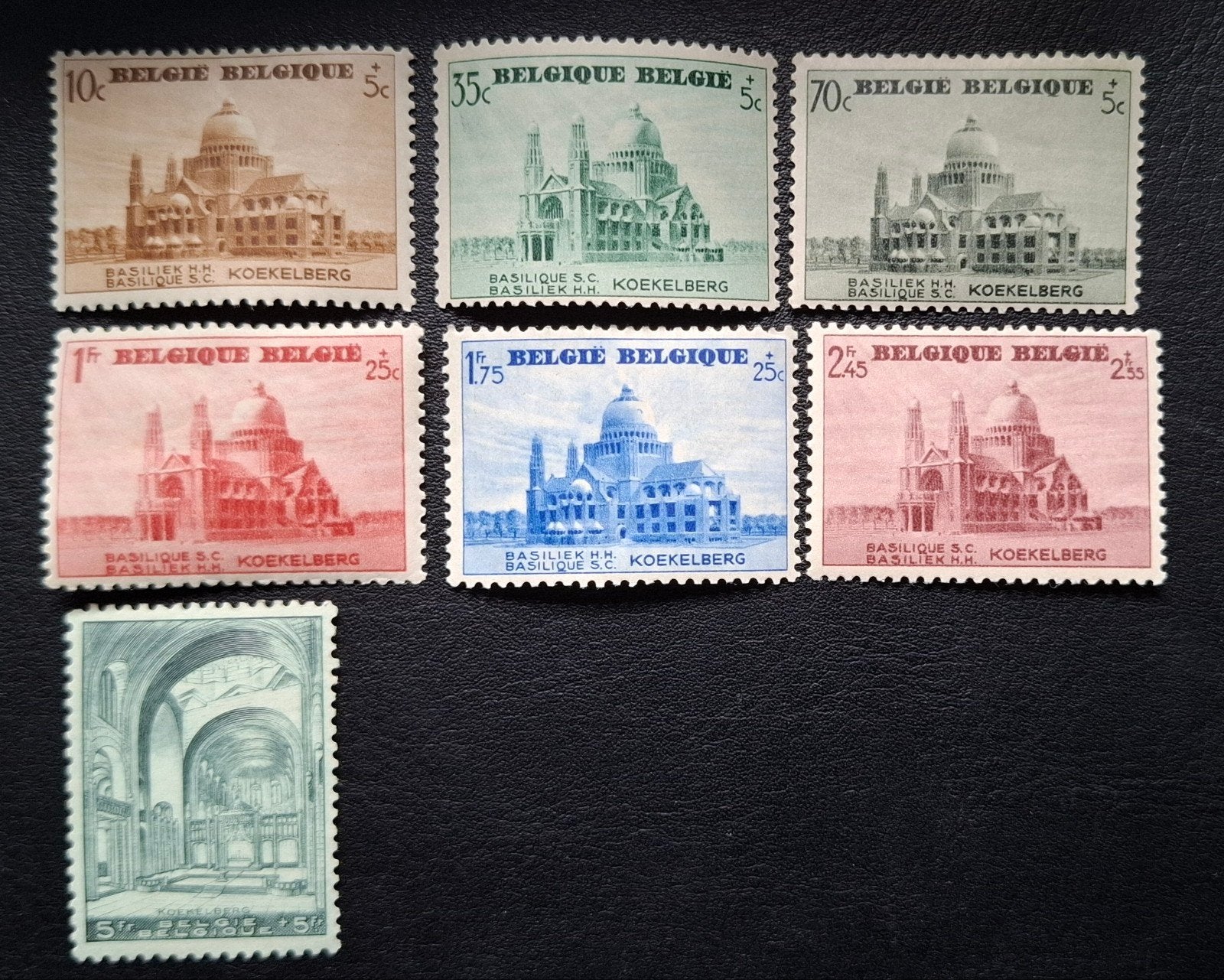 België: OBP 471/77 * Basiliek Koekelberg 1938., Postzegels en Munten, Postzegels | Europa | België, Spoor van plakker, Orginele gom