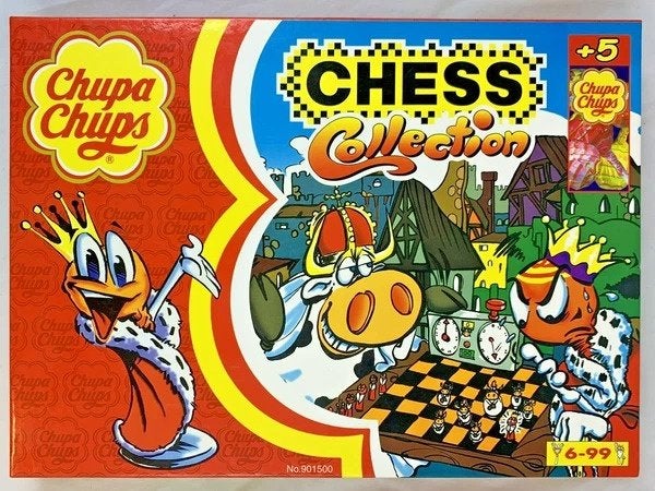Chupa Chups Chess Collection Jeu d'échecs 3D Jeu d'échecs Je, 1 ou 2 joueurs, Envoi, Comme neuf, Overig
