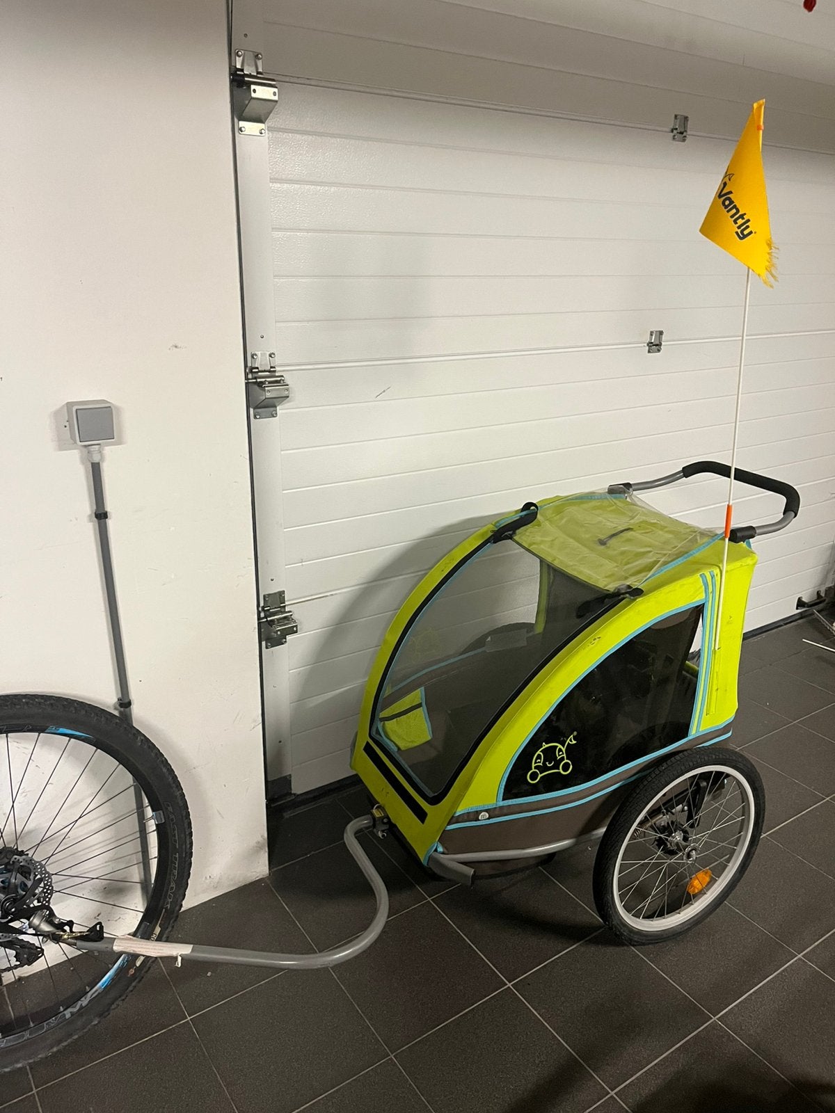 Fietskar, Fietsen en Brommers, Fietsaccessoires | Aanhangwagens en Karren, Ophalen, Gebruikt, Kinderkar