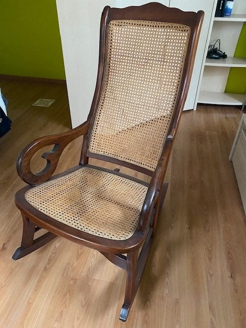 Schommelstoel, Ophalen, Gebruikt, Bruin, Hout