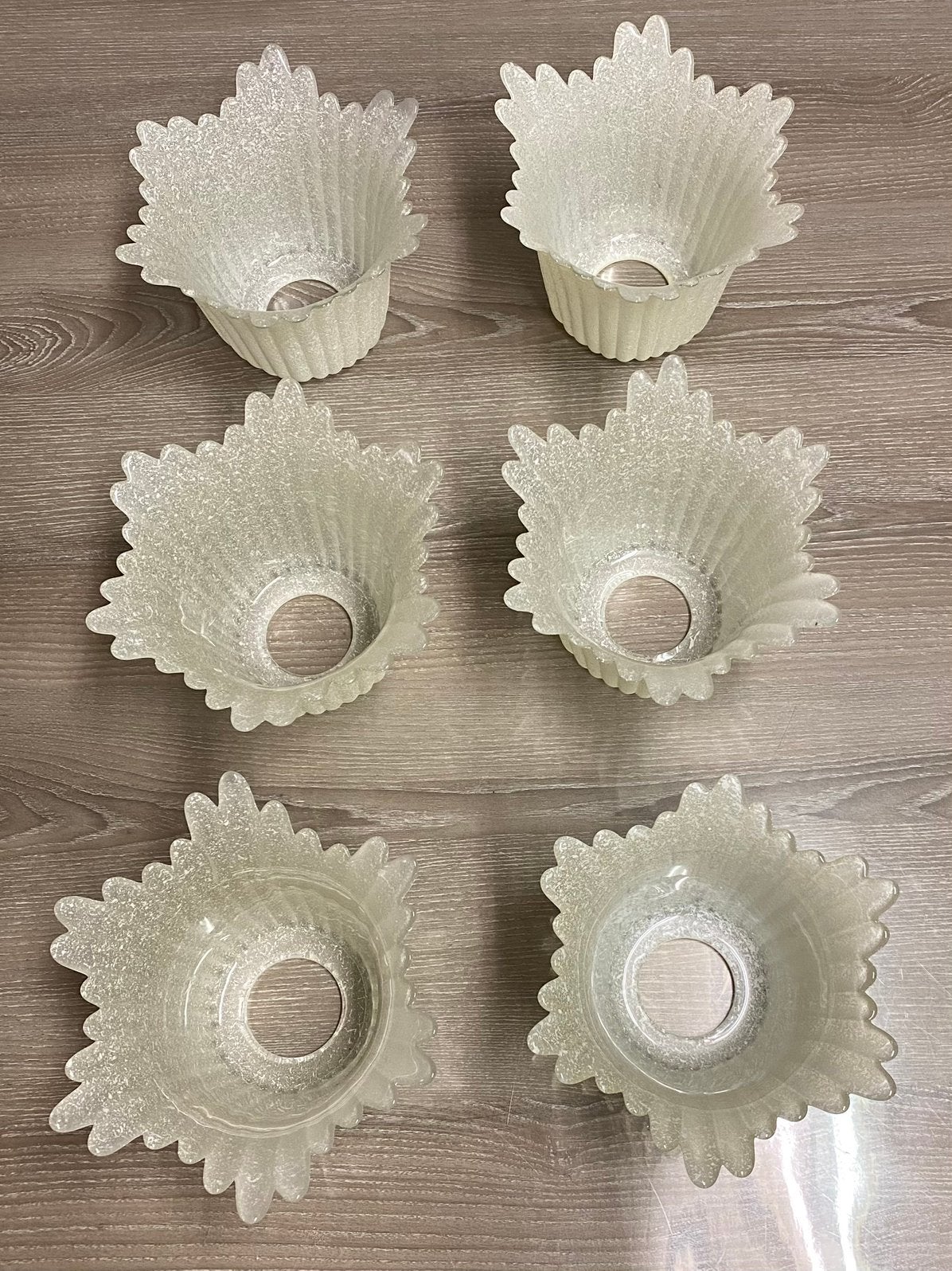 Lot de 6 tulipes en verre dépoli pour lustre, prix : 20€, Enlèvement ou Envoi, Comme neuf, Verre