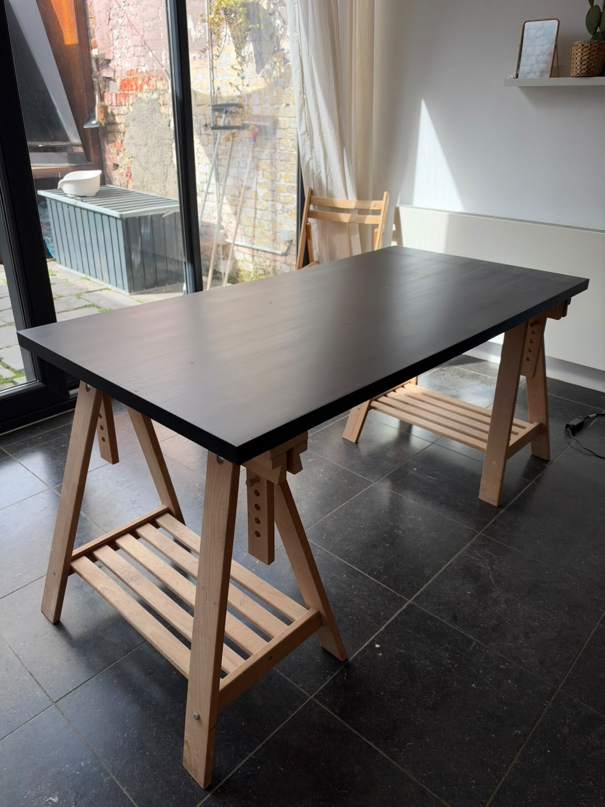 Ikea in hoogte verstelbaar bureau, Ophalen, Gebruikt, In hoogte verstelbaar, 150 cm