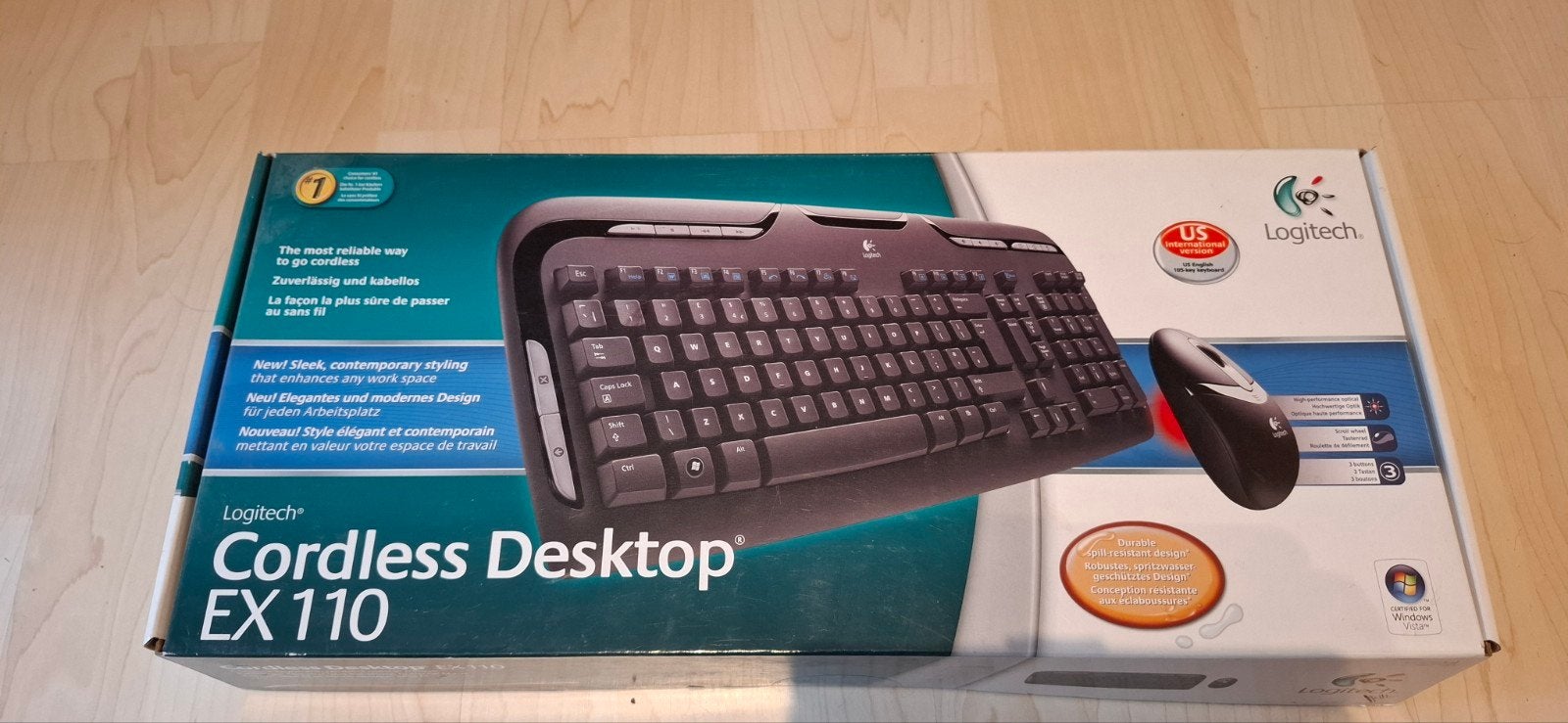 Logitech Cordless Desktop EX110 klavier + muis (nieuw), Ophalen