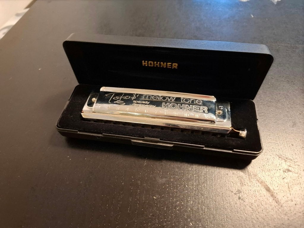 Chromatische Mondharmonica Hohner Mellow Tone Toots, Muziek en Instrumenten, Ophalen, Zo goed als nieuw, Chromatisch, Met koffer of doosje