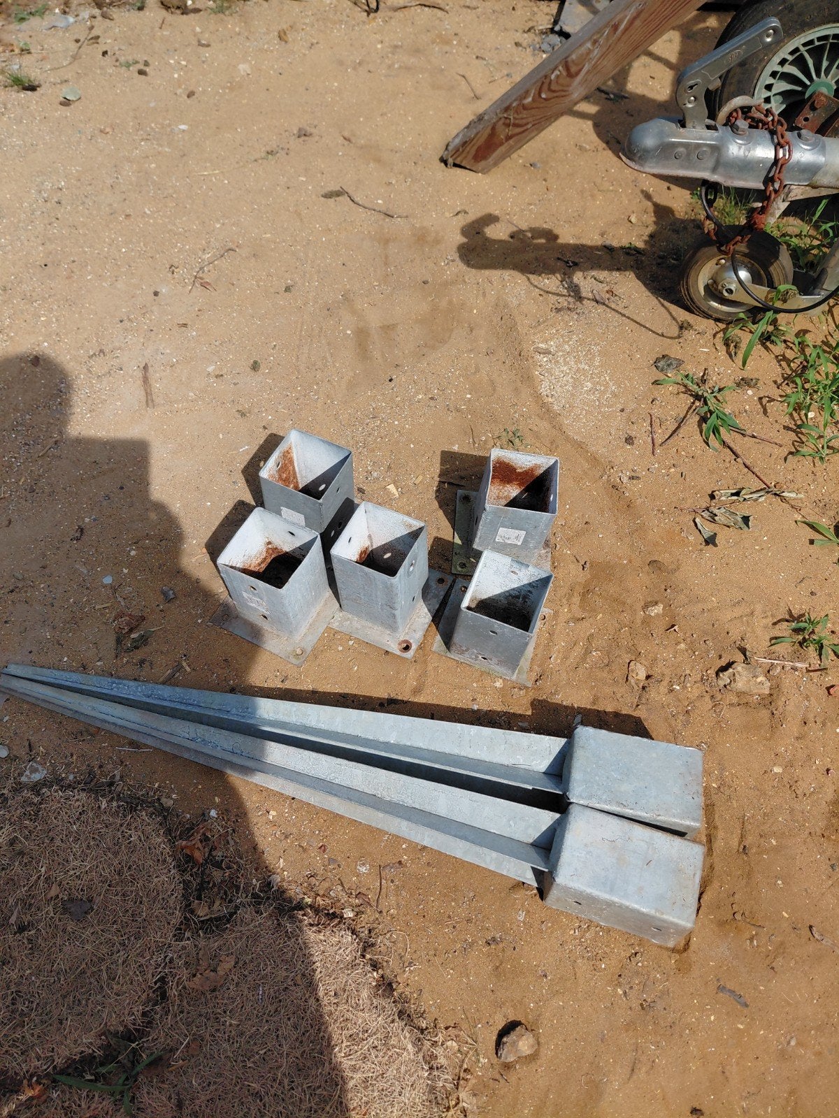 bevestigings steunpalen 9x9cm en de twee pinpassen zijn 90 c, Doe-het-zelf en Bouw, Ophalen