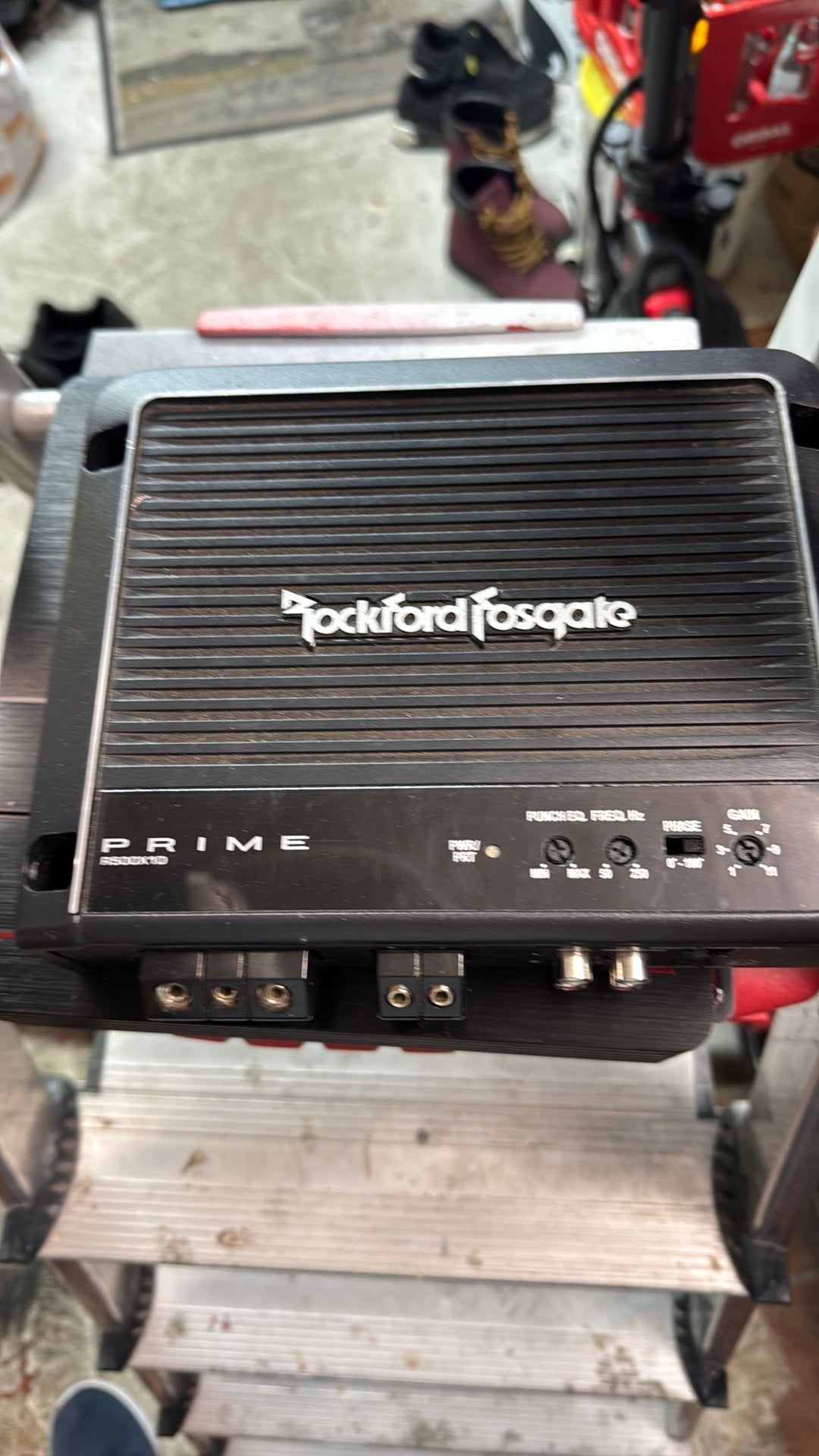 Rockford fosqate r500x1d mono block, Enlèvement