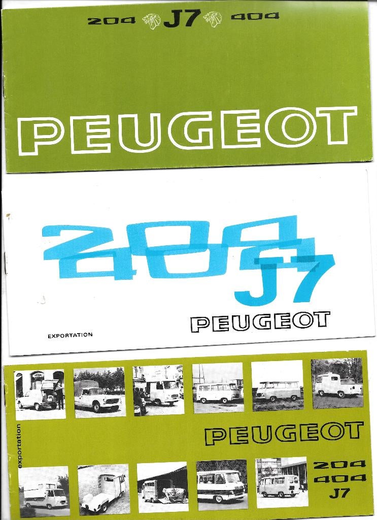 PEUGEOT lichte bestelwagens 204 / 404 / J7, Ophalen of Verzenden, Zo goed als nieuw, Peugeot