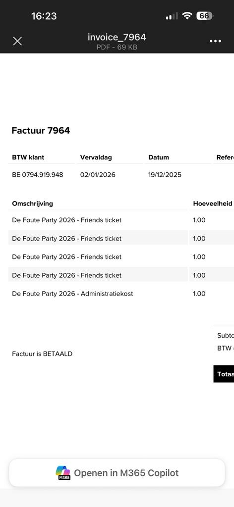 Tickets foute party qmusic