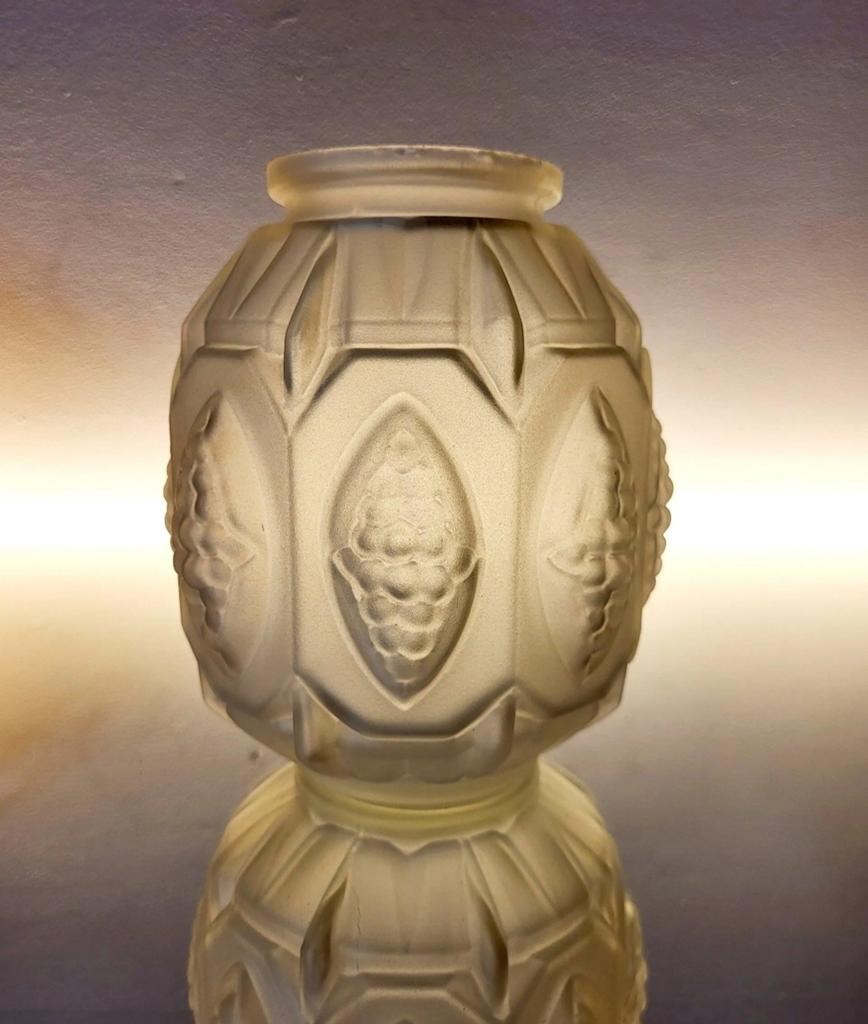 Art deco vaas frosted glas, Antiek en Kunst, Ophalen of Verzenden