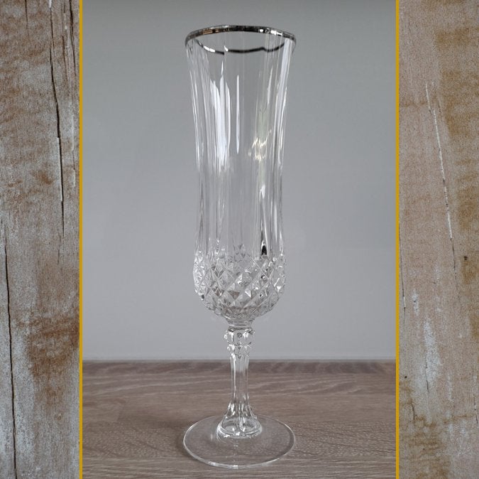 FLUTES A CHAMPAGNE VINTAGE 13CL CRISTAL D'ARQUES - RHAPSODY, Enlèvement, Comme neuf, Vintage, Verre ou Verres