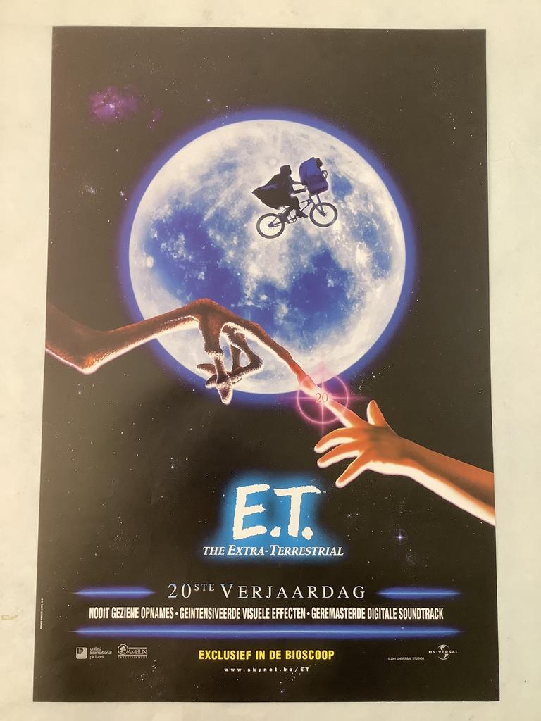 AFFICHE DE FILM E.T. 40-60 cm, Collections, Posters & Affiches, Enlèvement ou Envoi, Comme neuf