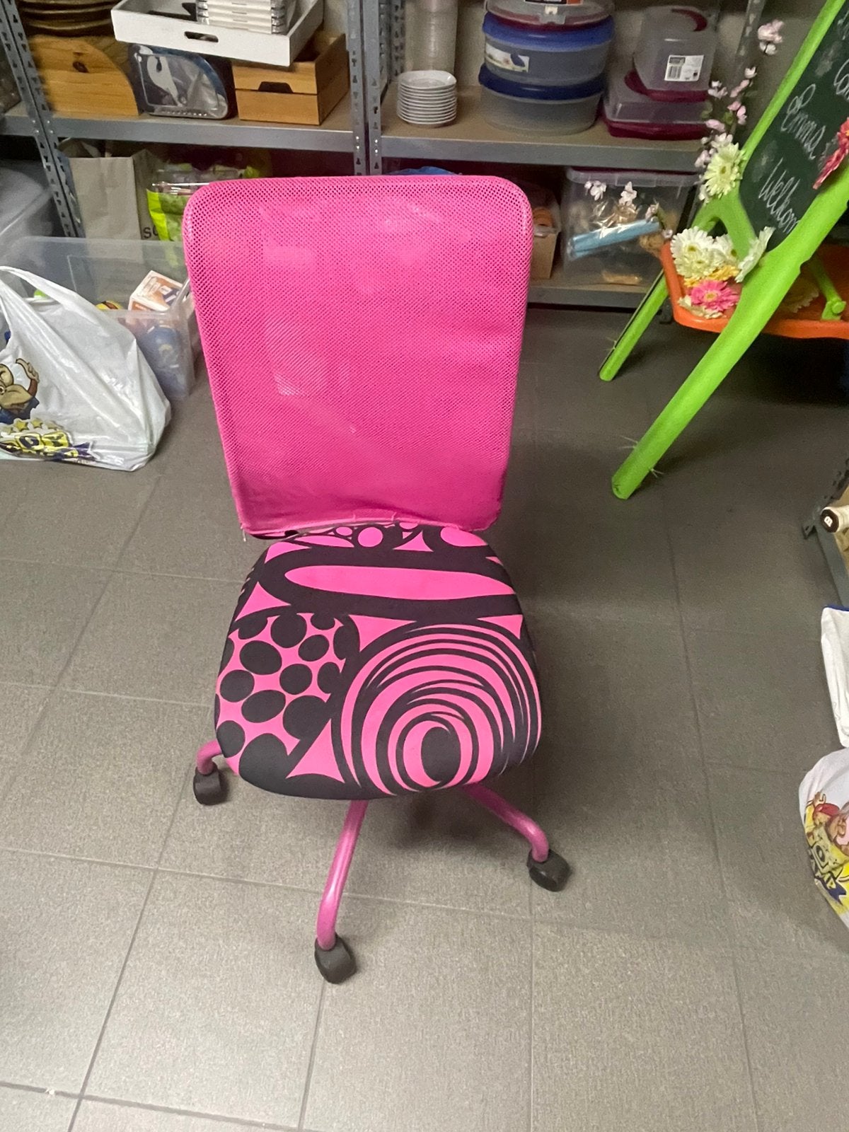 Roze IKEA Torbjorn bureaustoel - Hoogte verstelbaar, Ophalen, Gebruikt, Roze, Bureaustoel