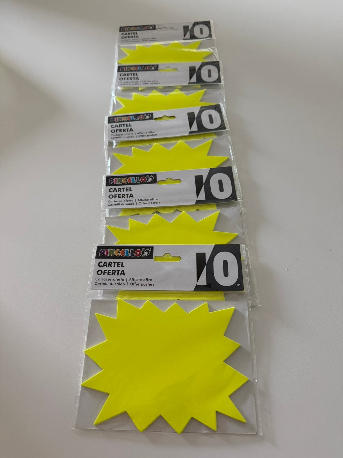 Étiquettes promotionnelles jaune fluo, Informatique & Logiciels, Enlèvement, Neuf