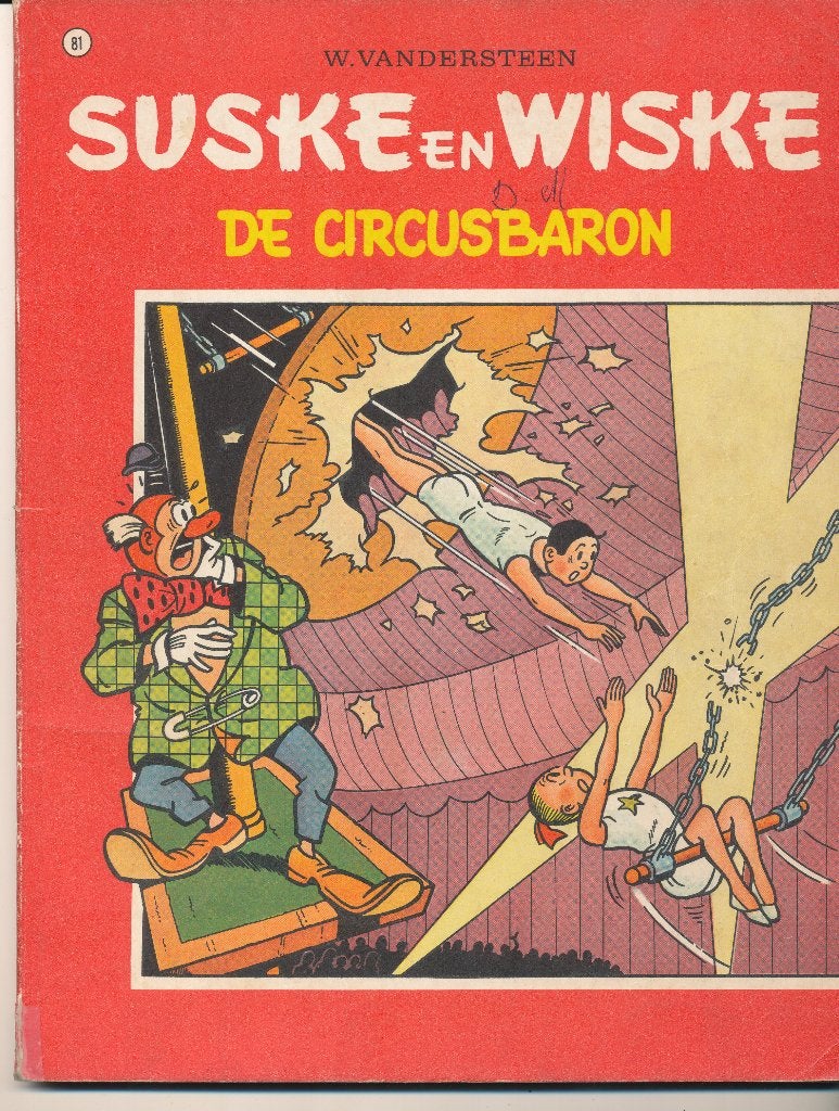 81 Suske en Wiske 1968 - De circusbaron ( 1' druk mat ), Boeken, Stripverhalen, Gelezen, Willy Vandersteen, Eén stripboek, Ophalen of Verzenden