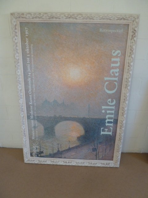 poster EMILE CLAUS schilder Oostende kunst galerij affiche, Enlèvement, Comme neuf, Avec cadre