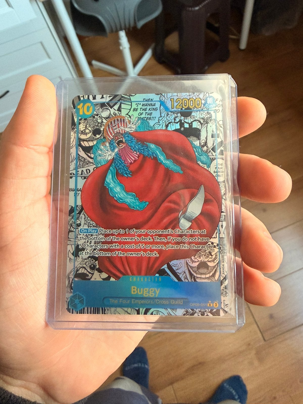 One Piece OP-9 Buggy Manga (Fresh out of pack), Ophalen of Verzenden, Nieuw, Losse kaart, Foil