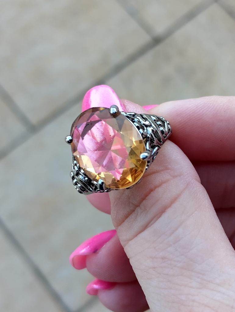 Fancy ring maat 56 Gewicht: 6 gram, Handtassen en Accessoires, Ringen, Ophalen, Overige kleuren, Zo goed als nieuw, 17 tot 18