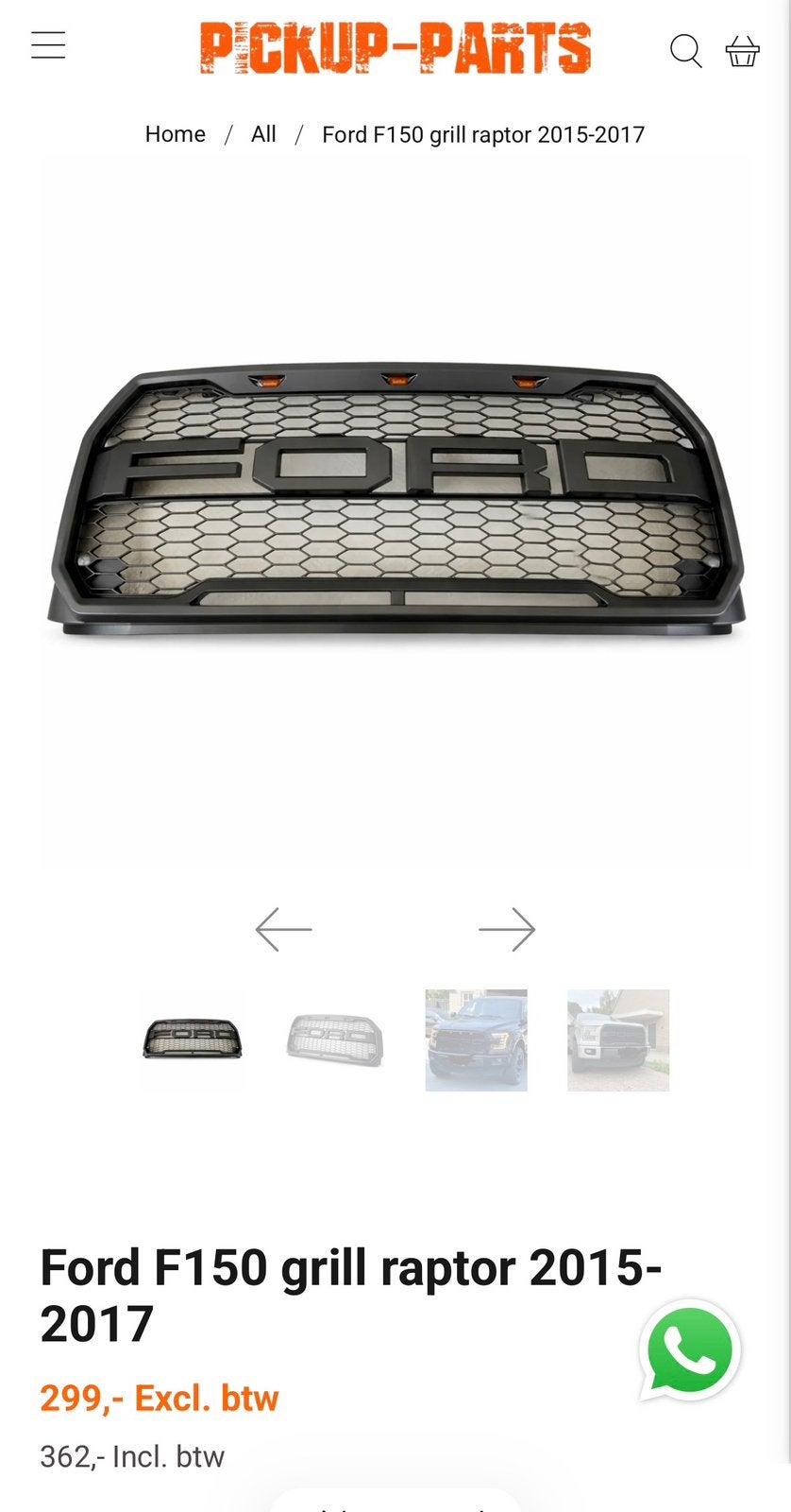 F150 grill ‘15-‘17, Enlèvement