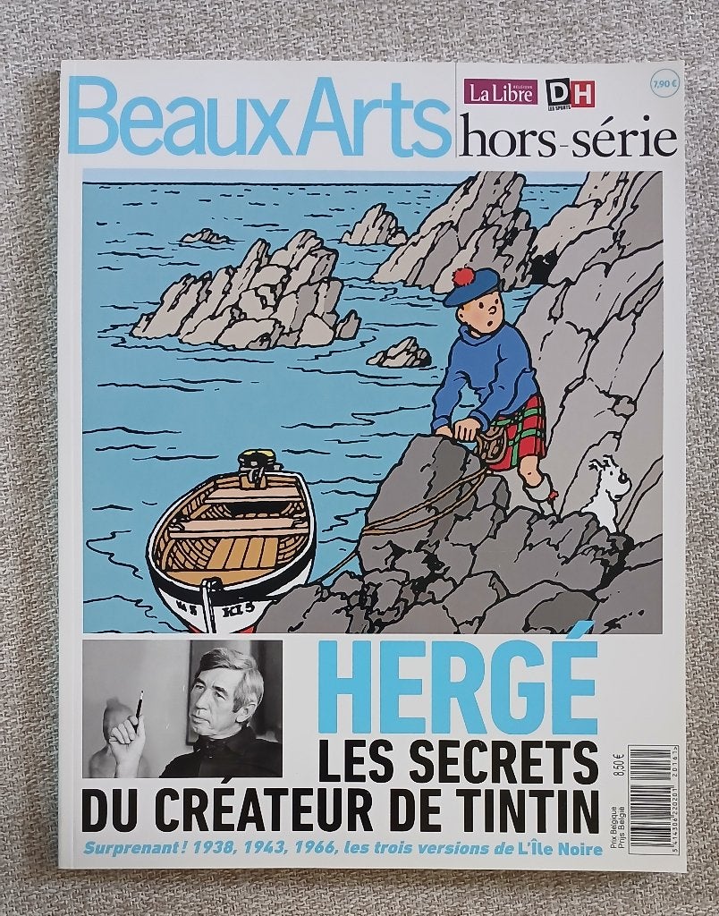 BD Revue Beaux Arts les secrets du créateur de Tintin Hergé, Une BD, Enlèvement ou Envoi, Neuf