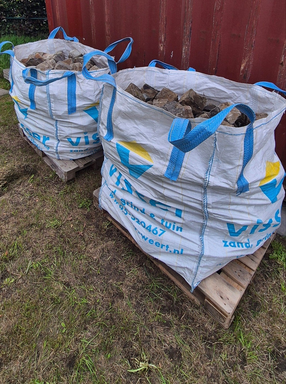 kinderkoppen natuursteen 15m² ongeveer 635 stuks, Tuin en Terras, Ophalen, Overige materialen, Gebruikt, Kei