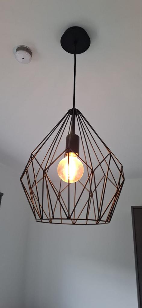 Zwart metalen lamp Eglo, Enlèvement ou Envoi