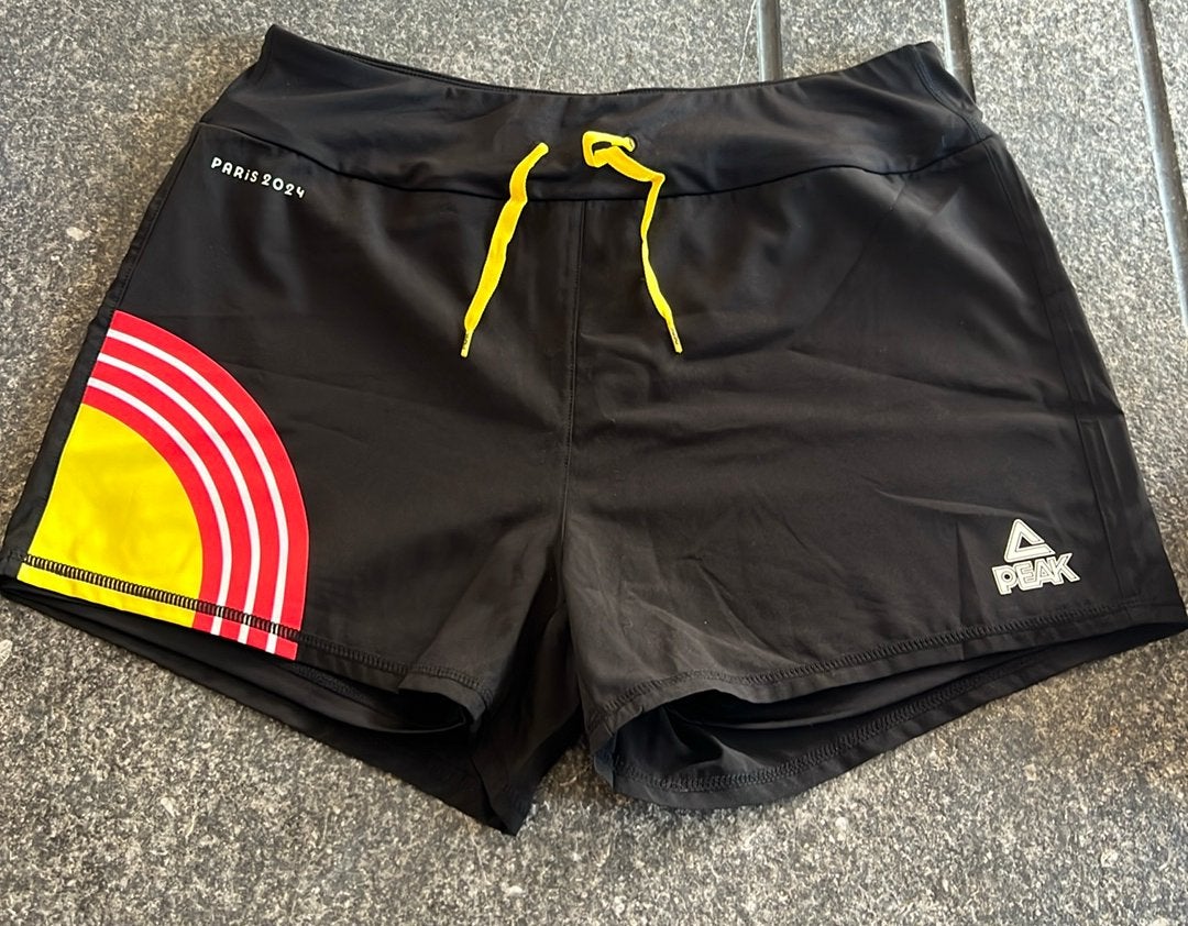 Short de sport Peak taille 2XL Team Belgium OS 2024, Enlèvement ou Envoi, Neuf, Taille 46/48 (XL) ou plus grande, Noir