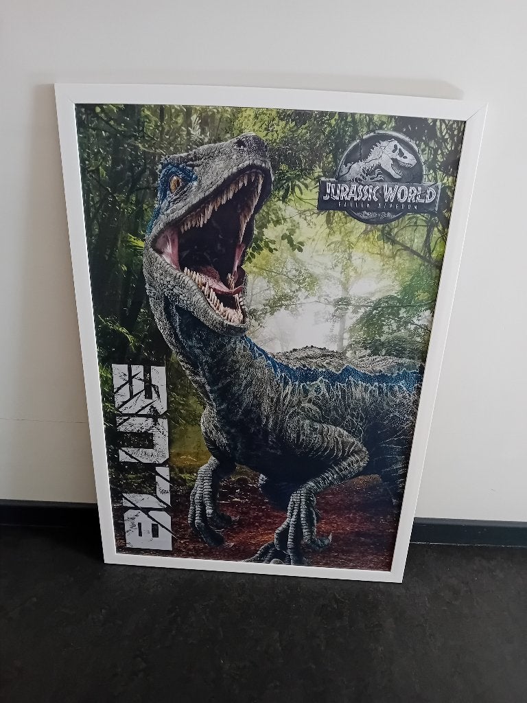 Poster 90x60 Raptor Blue, Ophalen, Rechthoekig Staand, Deurposter of groter, Zo goed als nieuw