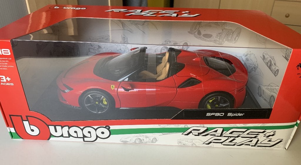 Ferrari SF90 Spider Burago 1/18, Hobby & Loisirs créatifs, Voitures miniatures | 1:18, Enlèvement ou Envoi, Neuf, Voiture, Burago