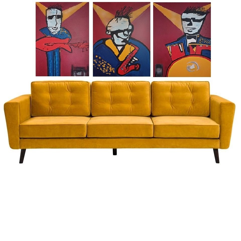 groot drieluik herman brood stijl, Antiek en Kunst, Ophalen of Verzenden, Gemengde techniek