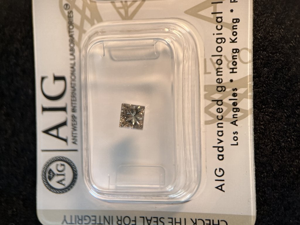 Magnifique diamant Princess 0,46 carat (495), Enlèvement ou Envoi, Neuf