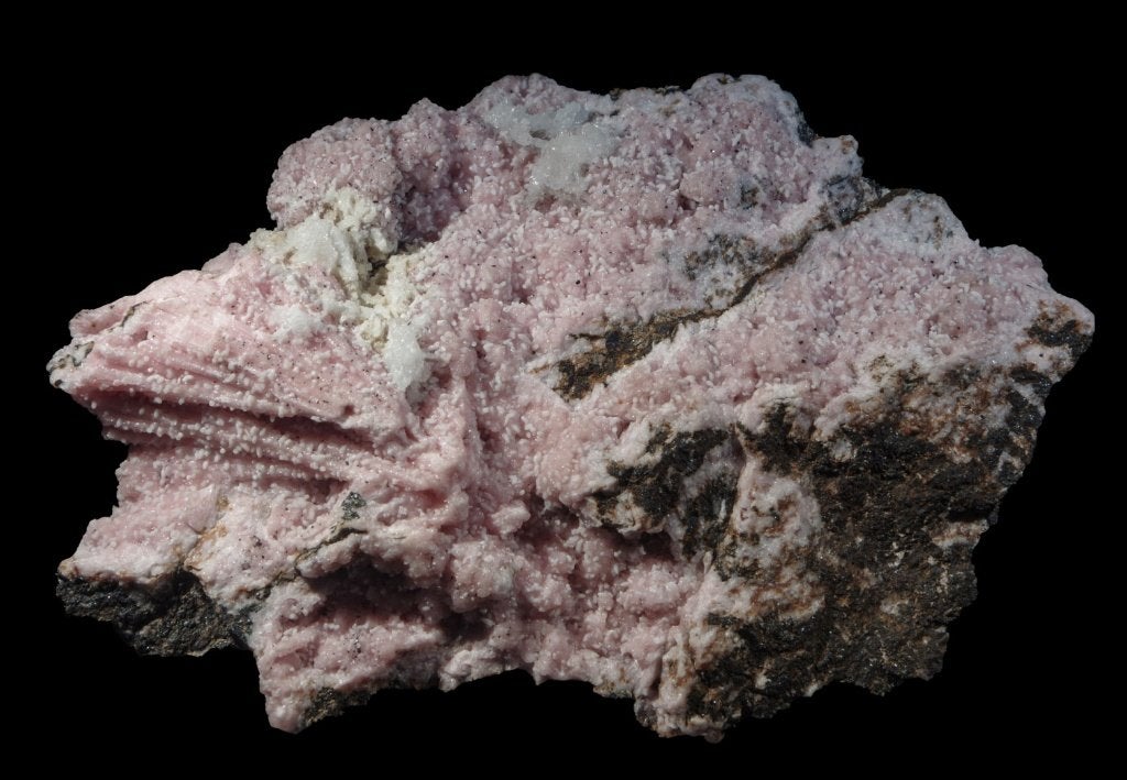**TOP** SMITHSONIET UV op RHODOCHROSIET uit Zuid-Afrika, Collections, Minéraux & Fossiles, Enlèvement ou Envoi, Minéral