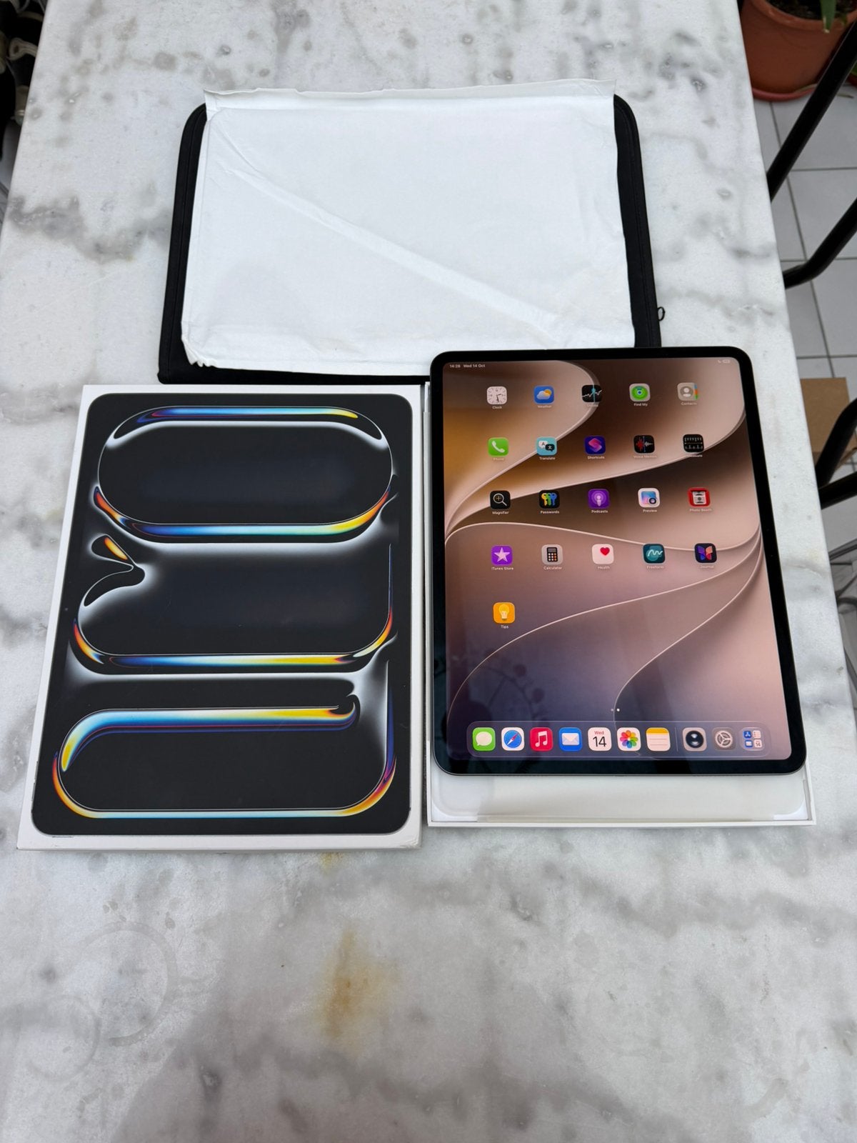 iPad Pro M4 12,9 inch 256 GB volledig, Computers en Software, Zo goed als nieuw, Grijs, Wi-Fi, 256 GB