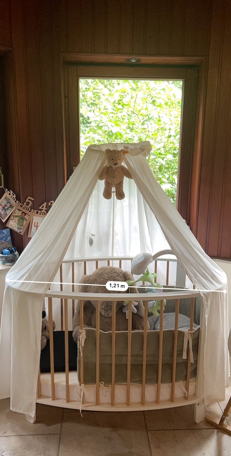 Prachtig babybedje met hemel en accessoires, Enlèvement, Comme neuf
