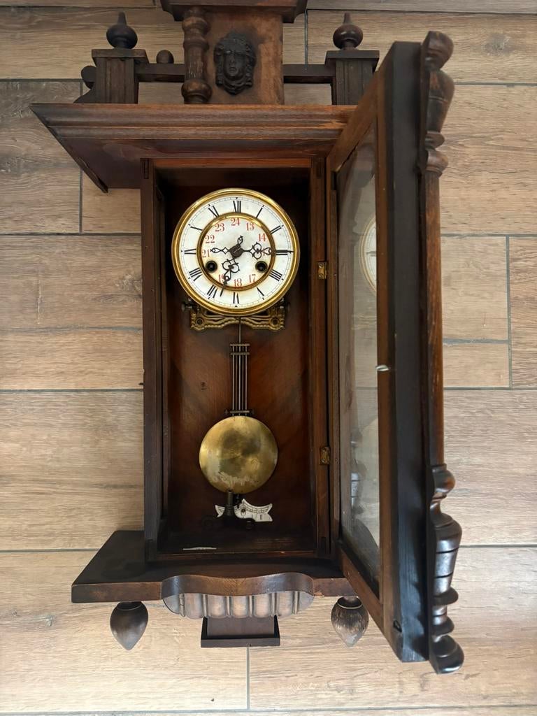 Regulateur (wandklok)dateert uit de periode 1880 - 1920., Antiek en Kunst, Ophalen