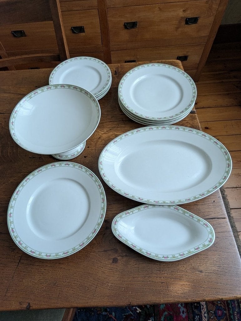 Antiek Limoges deelservies M. Redon (12-delig met schalen), Ophalen