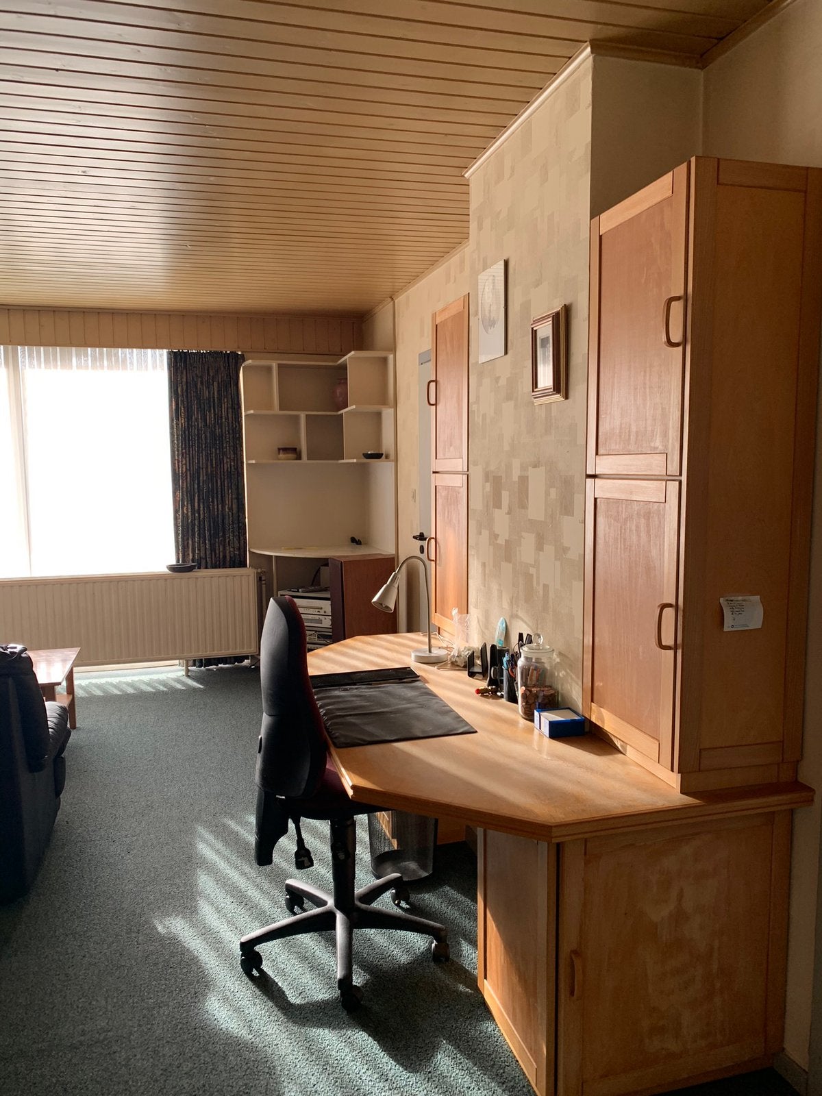 Bureau rond schouw, Maison & Meubles, Bureaux, Enlèvement, Bois