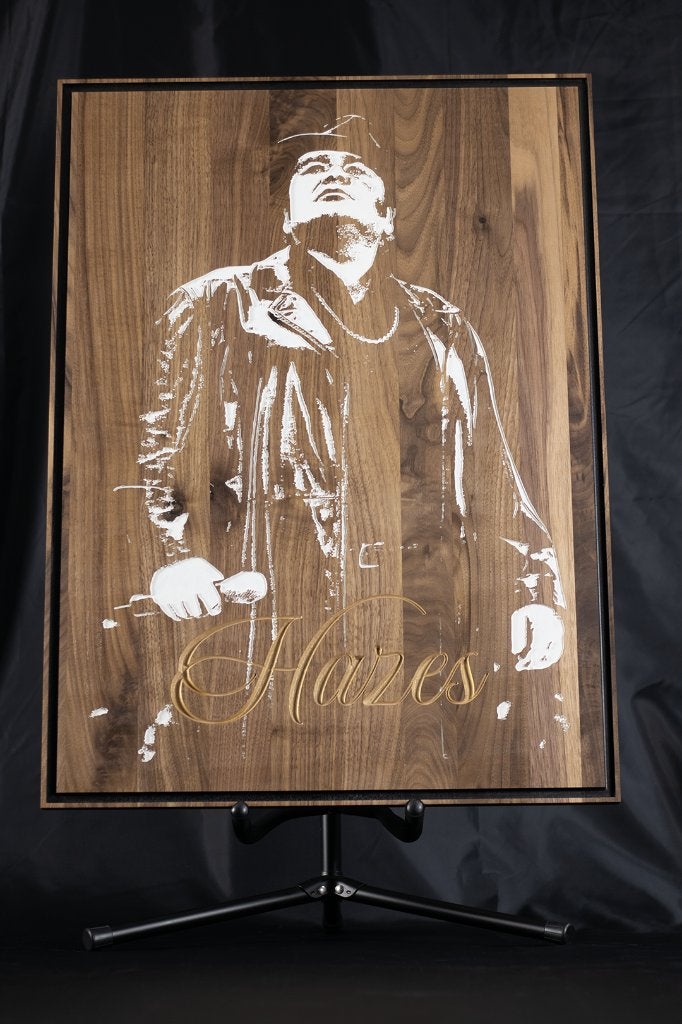 Wanddecoratie | André Hazes | Gefreesd in Walnoot, Verzenden
