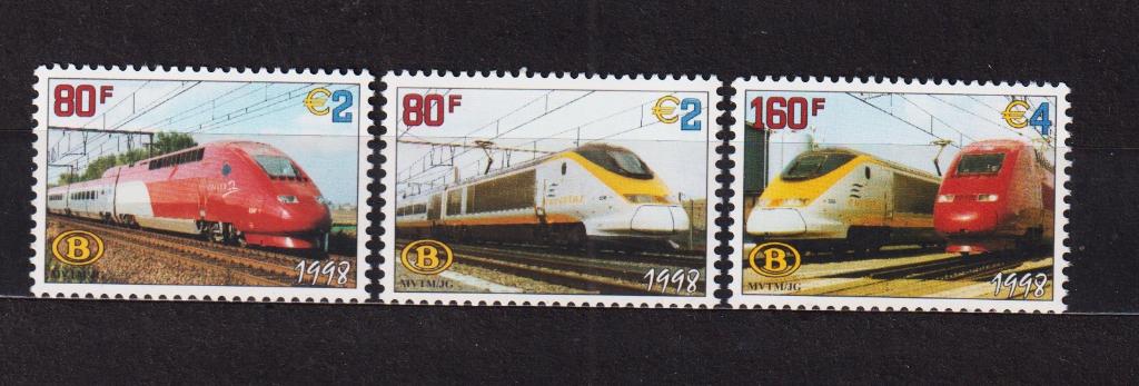 België Spoorwegvignetten 1998 TRV6-8 **, Postzegels en Munten, Postzegels | Europa | België, Verzenden, Postfris, Treinen, Postfris