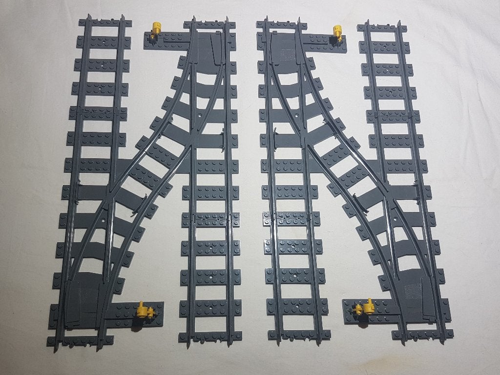 Wissels RC lego trein rails 60238, 7895, 7996 MOD (1), Enlèvement ou Envoi, Comme neuf, Accessoire, Lego