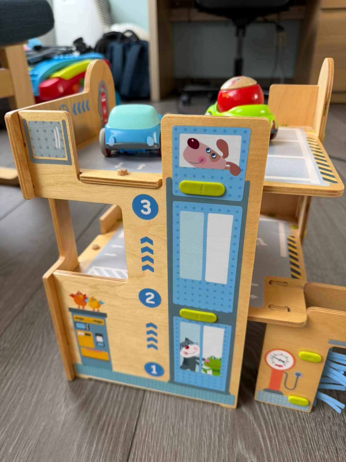 Haba speelgoed garage, Kinderen en Baby's, Ophalen, Zo goed als nieuw