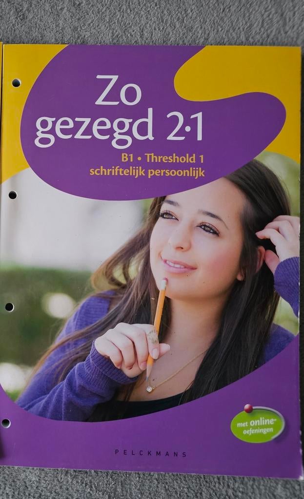 Zo gezegd 2.1 schriftelijk année 2021, Livres, Enlèvement