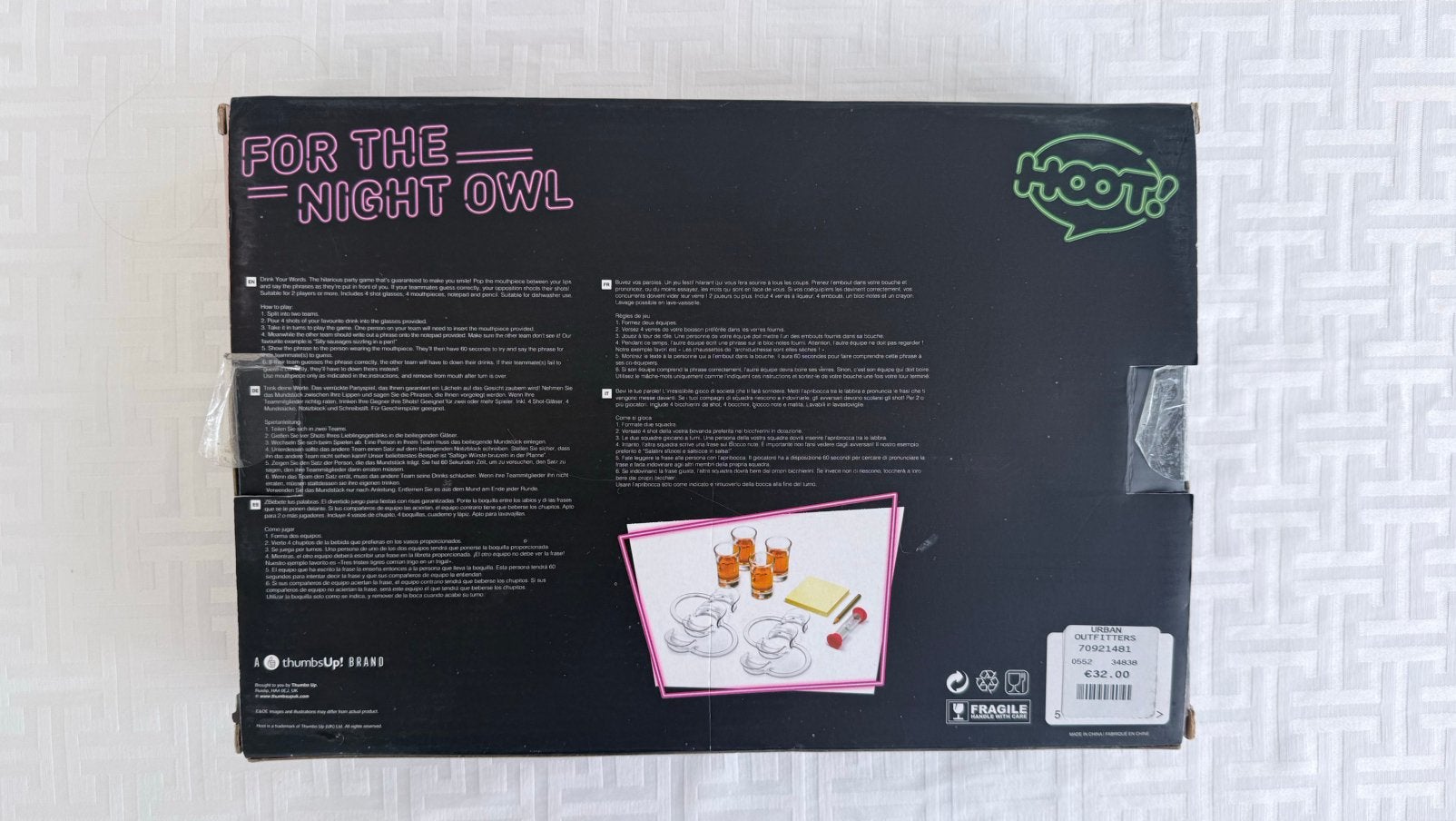 Drink Your Words hilarisch party-/drankspel compleet perfect, Ophalen, Zo goed als nieuw